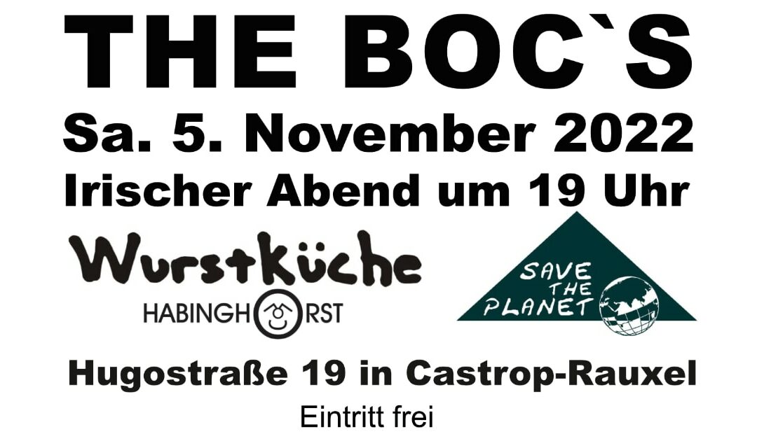 The Boc`s – Irischer Abend – Konzert in der Wursstküche Habinghorst