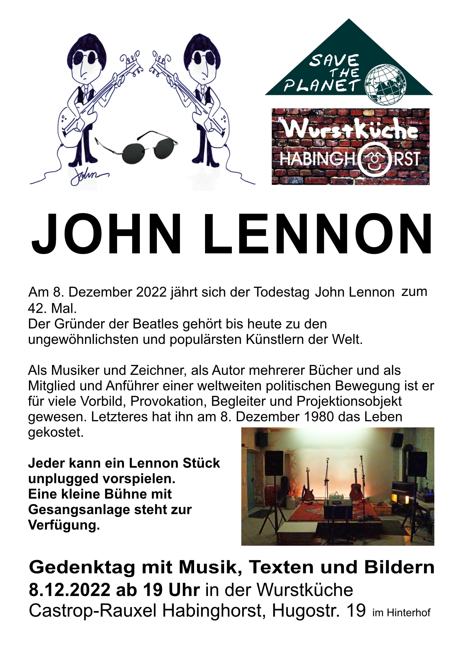 John Lennon Abend - event poster