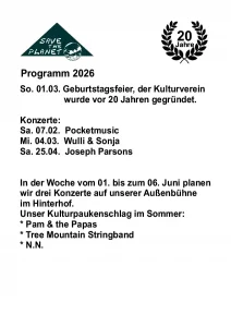Plakat-Programm-für-die-Konzerte-2026-in-der-Wurstküche-von-Save-the-Planet-in-Castrop-Rauxel