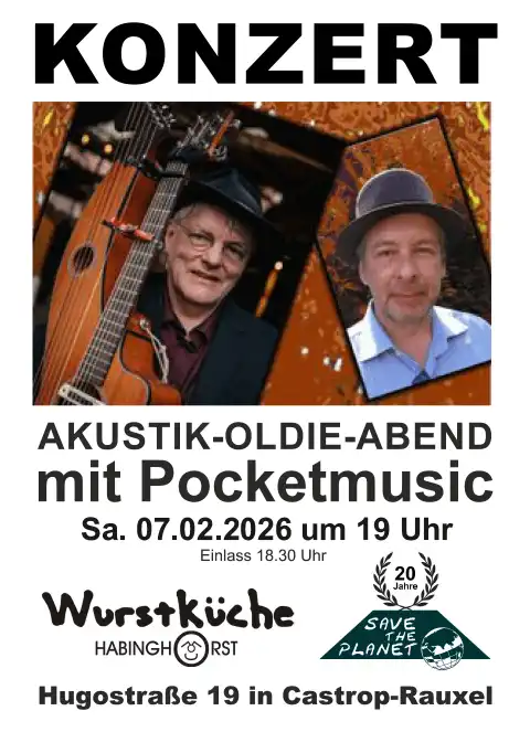 Bild von dem AKUSTIC-OLDIE-ABEND Konzert mit Pocketmusic-in der Wurstküche von Save the Planat