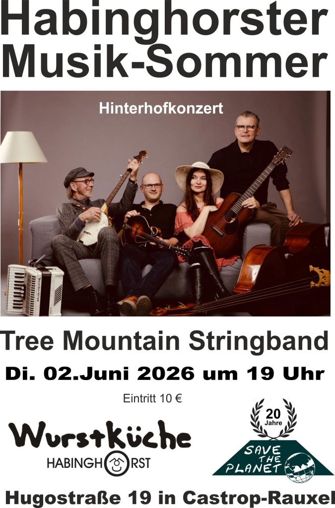 Habinghorster Musik-Sommer mit der Tree Mountain Stringband im Hinterhof von Save the Planet in castrop-Rauxel