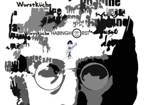 Plakat des Künstlers John Lennon - Gedenktag in der Wurstküche von Save the Planet in Castrop-Rauxel